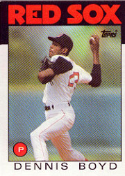 1986 Topps Baseball Cards      605     Dennis Boyd